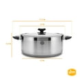 thumbnail image 4 of YBM Home Professional Chef’s 18/10 Stainless Steel Stock Pot Covered Tri-Ply Capsule Base With Bakelite Handle, Terrific Mirror Silver, Induction Compatible, 11 Quart - Black, 4 of 4