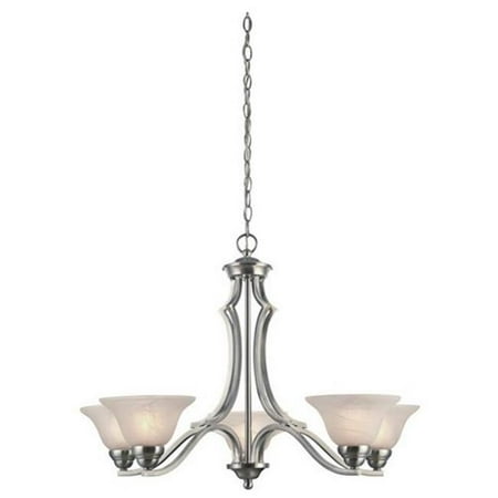 

Fallon Five Light Indoor Chandelier Satin Platinum
