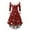 Wine, variant on Women's Christmas Party Printed Vintage Midi Casual Cocktail Festive Dress for Holiday Celebration and Party Events with Retro Style,Green,3XL