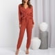 thumbnail image 2 of Mujeres Casual Verano Cuello en V Manga larga Tops y pantalones largos Conjunto de dos piezas Traje Wmkox8yi bvn3038, 2 of 9