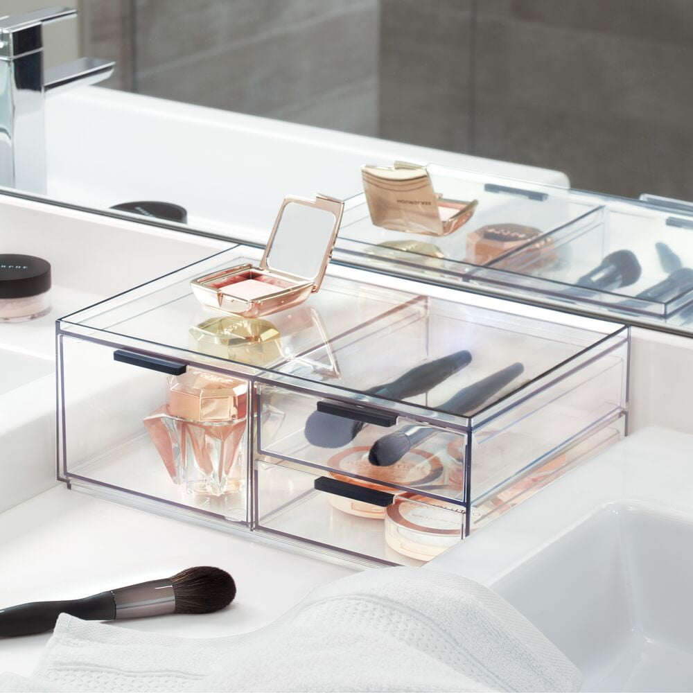 iDesign, Clear 3 Drawer Organizer, Recycled Plastic