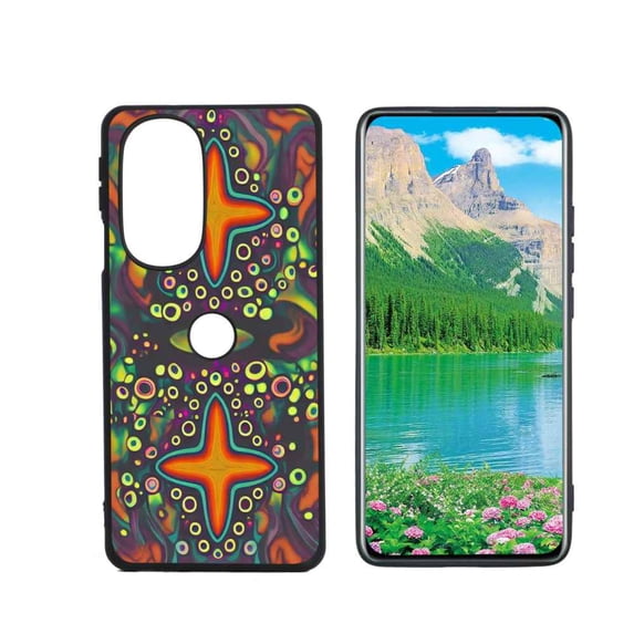 Compatible with Motorola Edge 30 Pro Phone Case, Abstract-Psychedelia-Hippie-29 Case Silicone Protective for Teen Girl Boy Case for Motorola Edge 30 Pro