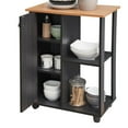 thumbnail image 4 of 23.6" Wide Open Shelves and Cabinet Space Kitchen Cart, 4 of 4