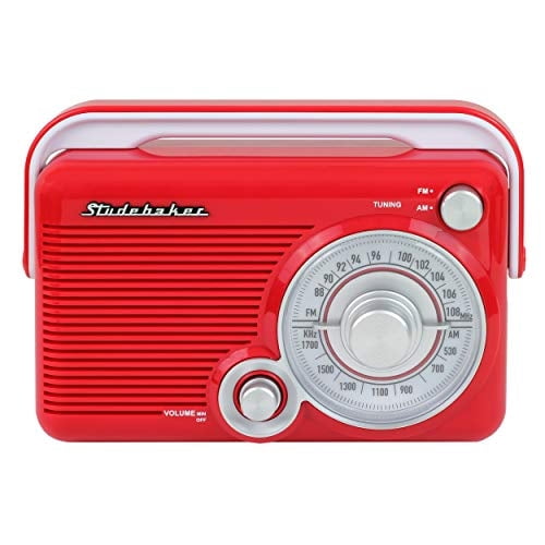 Studebaker SB2002RB Radio AM/FM portátil con conector para auriculares