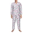 thumbnail image 3 of Naloa Tulips Flowers Men’s Pajamas Set - Long Sleeve Button Down Sleep Shirt and Pajama Bottoms Sleepwear Set-X-Large, 3 of 7