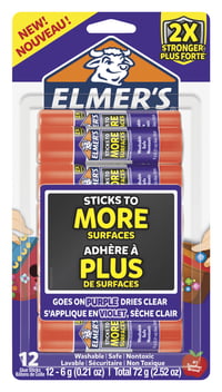 Elmer's Extra Strength Glue Sticks, 0.21 Ounces, Pack of 12