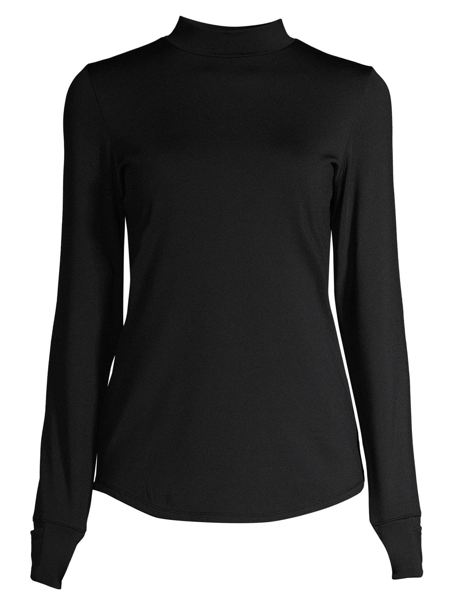 ClimateRight by Cuddl Duds Women's Plush Warmth Mock Neck Base Layer Top, Sizes XS to 4X