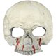 thumbnail image 1 of GAXIRE Máscara de media cara con forma de calavera y patrón de sangre para Halloween, ideal para mascaradas, 1 of 6