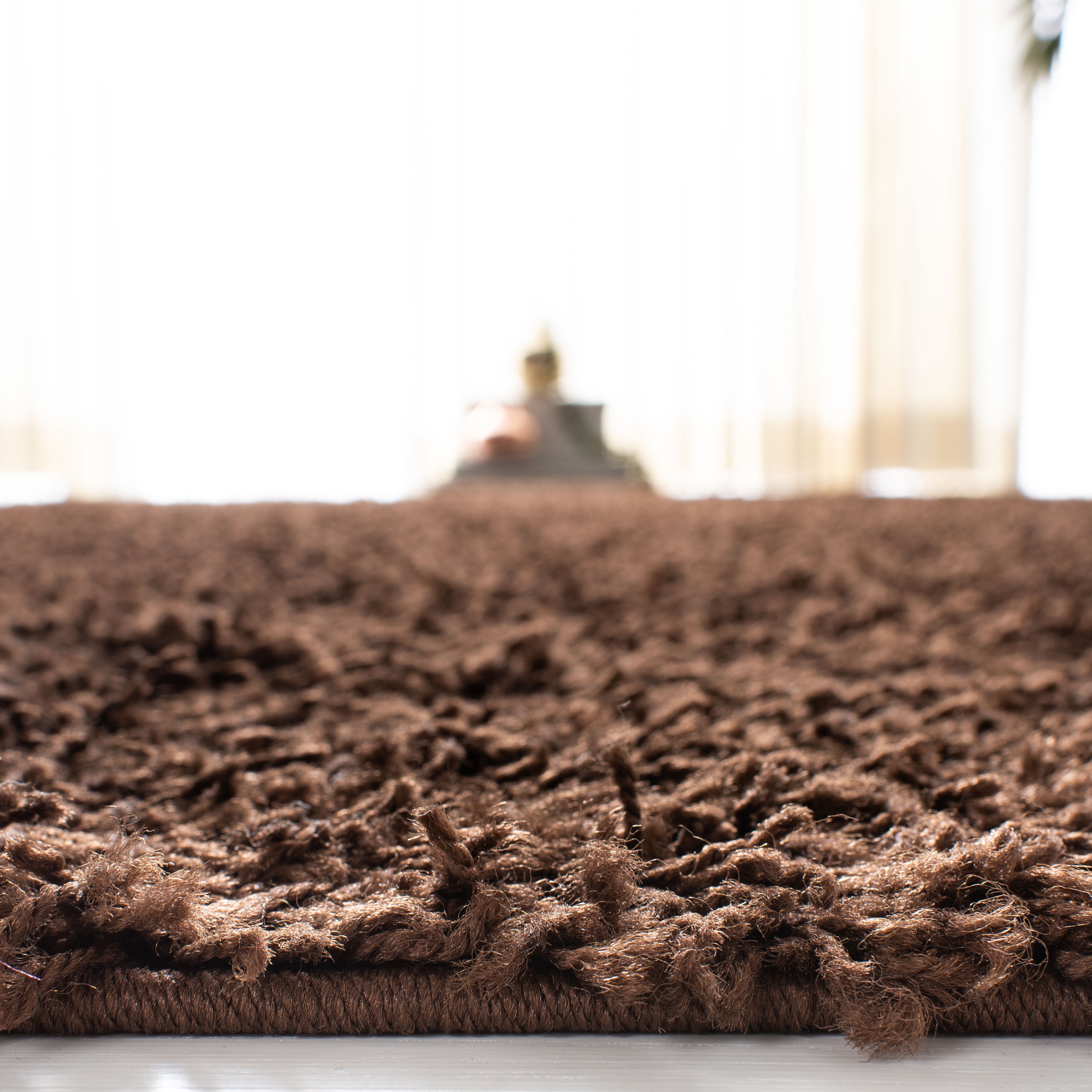 Safavieh Athens Talia Solid Shag Runner Rug, Brown, 2'3" x 8'