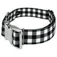 thumbnail image 4 of Country Brook Petz® 1 1/2 inch Premium Black & White Buffalo Plaid Dog Collar, Medium, 4 of 6
