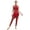 Burgundy, variant on Women Rhinestones Full Body Unitard Gymnastics Leotard Ballet Dance Bodysuit Skating Jumpsuit Purple S
