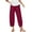 A-Wine, variant on 2025 Women's Casual Pants Womens High Waist Pockets Women Fleece Pants Casual Elastic Waist Solid Loose Casual Summer Pants for Women Plus Size Pants Casual Long