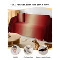 thumbnail image 4 of Dark Red Ombre Couch Cover for Dogs, Modern Yellow Gradient Farmhouse Art Washable Sofa Covers Slipcover for Pets Dogs Futon Cover, Couch Recliner Covers, Oversized Chair Slipcover 71"x91", 4 of 9