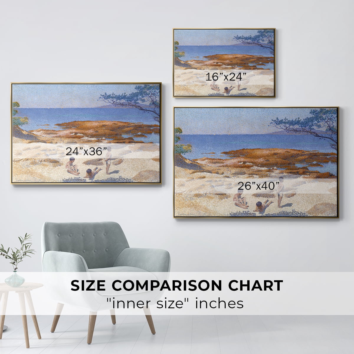 Vintage Landscape-CXXII By Wexford Home Framed in Gold Wood Gallery Wrapped Canvas 27 in. x 41 in.
