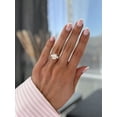 thumbnail image 6 of 3.00Ct Elongated Cushion Cut Lab-Grown Diamond Trilogy Engagement Ring, Cathedral, 18K Rose Gold, 6 of 7