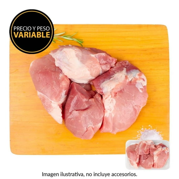 Pierna de cerdo en trozo por kg peso aprox por charola 800 a 900 g