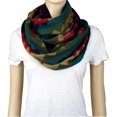 thumbnail image 2 of Soft Thin Wave Chevron Pattern Infinity Scarf Coral, Navy, Teal, 2 of 3