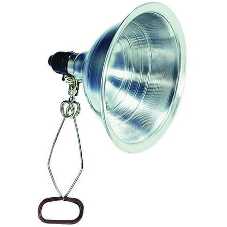 PowerZone Multi-Purpose Clamp Light, 125 V Incandescent Lamp, 18/2 Spt-2 6 Ft Cord, Aluminum, Silver