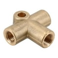 thumbnail image 2 of Brass Brake Pipe Fitting 3 Way Adaptor 3/8" UNF x 24 TPI for 3/16" Pipe T Piece, 2 of 3