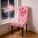 thumbnail image 4 of Funda para silla de comedor rosa | Funda elástica de poliéster con hebilla elástica | Protector lavable para silla de día, ideal para el hogar, la oficina y la mesa, 4 of 6
