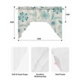 thumbnail image 5 of Teal Boho Swag Valances for Windows, Small Curtains Drapes, Vintage Pattern Ethnic Flower Tribal Leaf Kitchen Window Curtains Over Sink Window Treatment Valance for Bedroom/Bathroom 56"x36", 5 of 5