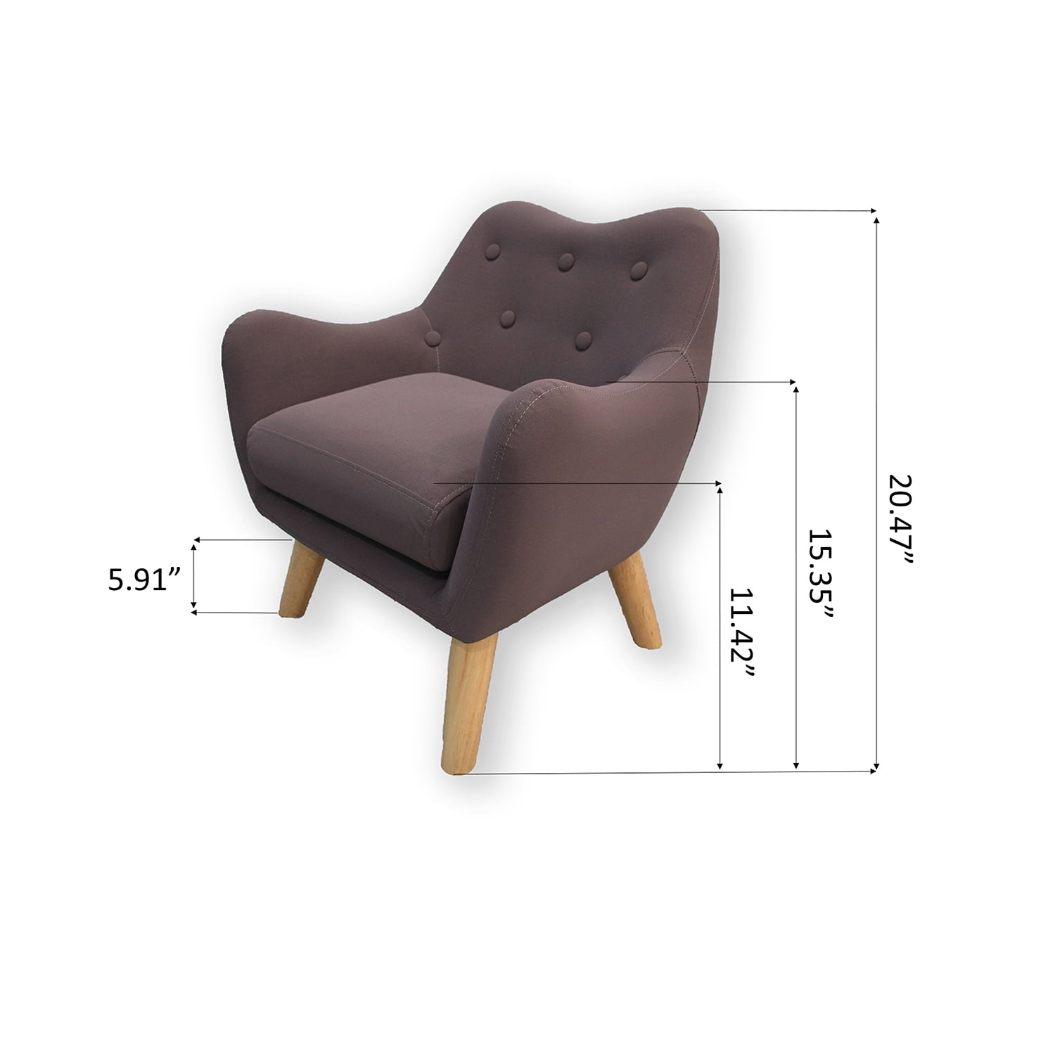 Kadyn Child Accent Armchair, Fabric Single Sofa Chairs with wooden legs, Upholstered Arm Chair for kids, Purple Kadyn Child Accent Armchair, Fabric Single Sofa Chairs with wooden legs, Upholstered Arm Chair for kids, Purple