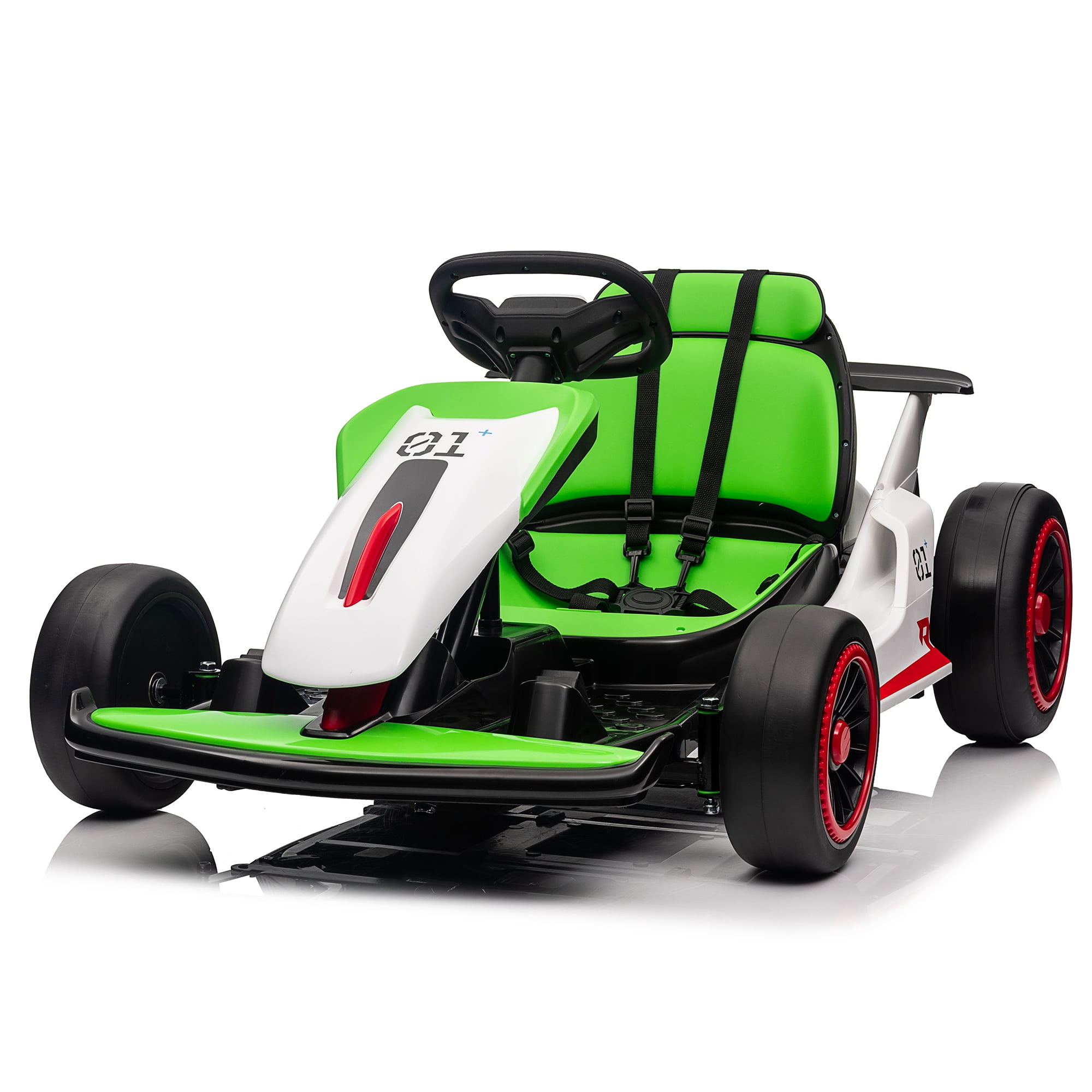 24V Electric Go Kart ride on toys for boys girls Age 6+, Green