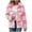 Pink, variant on Womens Jackets Fall Plaid Fleece Sherpa Zipper Lapel Coat With Pocket Color Block Warm Winter Outfits