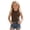 1-Brown75, variant on Girls Summer Simple Tank Top Casual Solid Color Ribbed Crew Neck Tee, Sizes 2-12