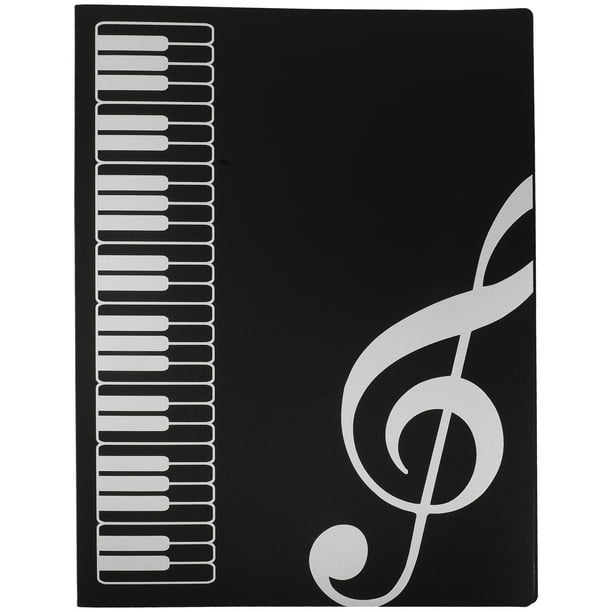 Carpeta de partituras de precisión para almacenamiento y organización de música Carpeta de documentos A4 con 80 páginas para partituras de piano, música de coro y banda