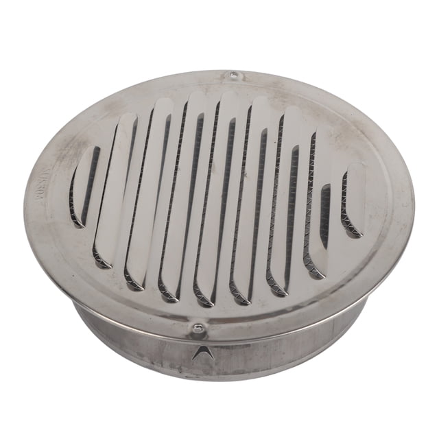 Couvercle de Ventilation en Acier Inoxydable de 4 Pouces, Grille de Ventilation Murale à Persiennes avec Design en Maille Fine, Barbillon Réglable, Coupe-Vent et Imperméable