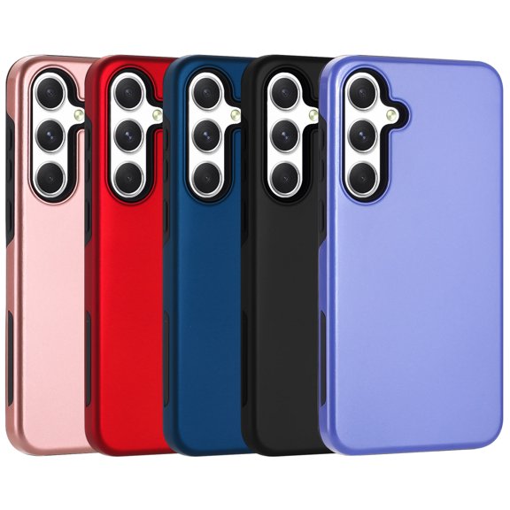 New Frontier Shock Resistant Slim Cell Phone Case for Samsung Galaxy S24 Plus, Black