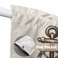 thumbnail image 4 of Nautical Anchor Swag Valances for Windows, Kitchen Window Curtains Over Sink, Vintage Coastal Rudder Farmhouse Beige Window Treatment Curtains for Living Room/Bedroom Curtains 2 Panel Sets 36"x45", 4 of 8