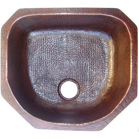 Modern Weathered Hammered Copper Kitchen Sink II