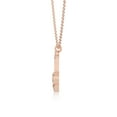 thumbnail image 4 of Moissanite Alphabet-Q Shape Pendant Necklaces for Women in 18K Rose Gold Vermeil, Jewelry Gifts for Her Birthday, Wedding Anniversary, Party, Graduation, Christmas, Mothers Day, Valentines, 4 of 6