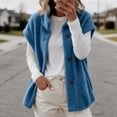 thumbnail image 2 of TARIENDY Warm Vests for Women Winter Fleece Jackets Sleeveless Stand Collar Button Down Outerwear Vest for Cold Weather Blue L, 2 of 9