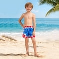 thumbnail image 6 of WPPGONE USA Swim Trunks For Teen Boys 2 in 1 Loose Fit Summer Casual Patriotic Board Shorts American Flag Stars 4th Of July Beach Outfits Red White And Blue Lined Water Clothes Swimming Active Wear, 6 of 9