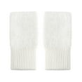 thumbnail image 2 of TOPTIE Winter Fingerless Gloves White for Women, Furry Fur Half Finger Wrist Warmers Mitten for Cold Weather (Pair), 2 of 7