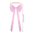 thumbnail image 4 of Taotanxi 24 x 71 Inches Extra Large Christmas Satin Bows Christmas Tree Topper Decorations Giant Xmas Tree Toppers Bows for Home Wreath Wall Holiday Birthday Wedding Engagement Party Decor(Pink), 4 of 7