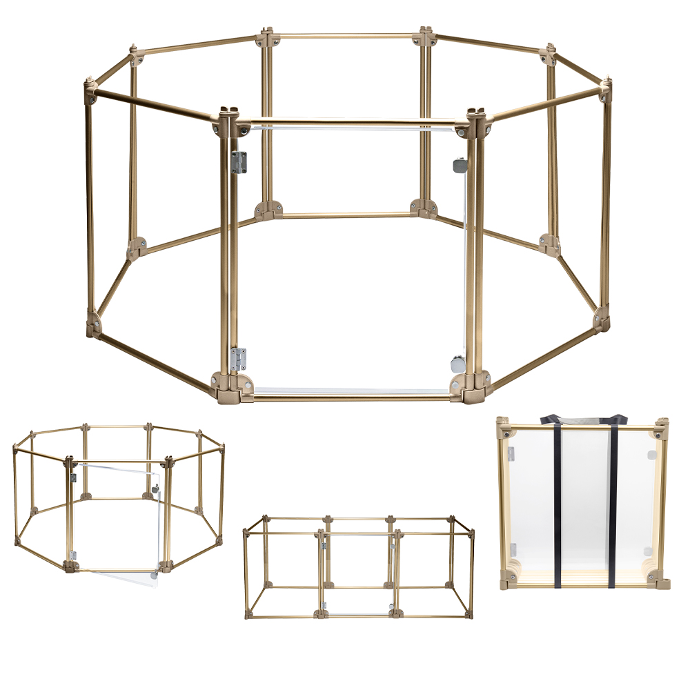 Front Row Foldable Dog Playpen Pen, Durable Indoor Outdoor