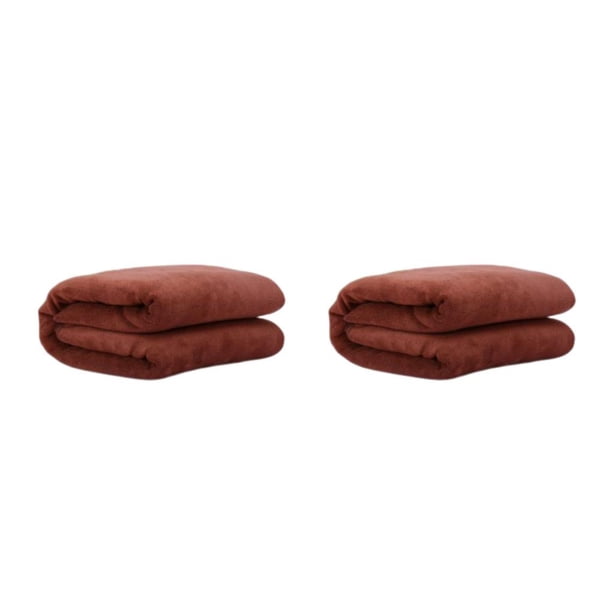 Matsuzay Toalla de baño de microfibra Absorbente de agua Spa Fitness Toallita Baño Color café 100*200/Grosor medio 2piezas