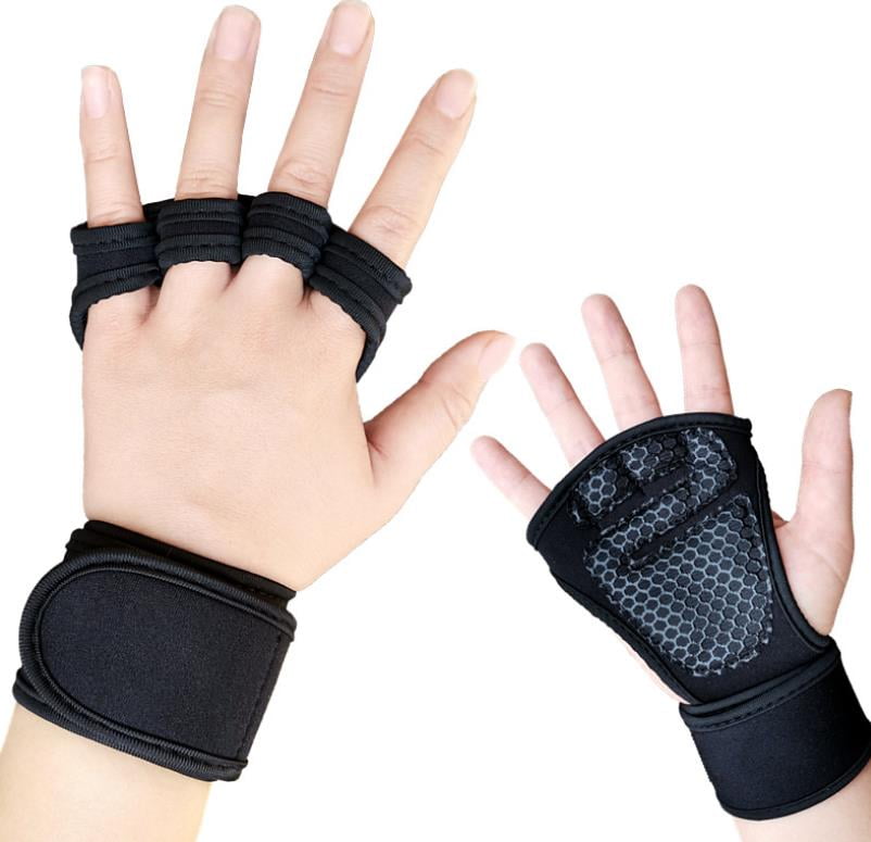 Fitness Gym Weightlifting gloves Neoprene Wrist Support Wraps Straps Gel Grip BL 