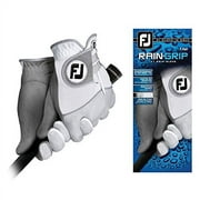 FootJoy Men's RainGrip Pair Golf Glove White Cadet Medium, Pair