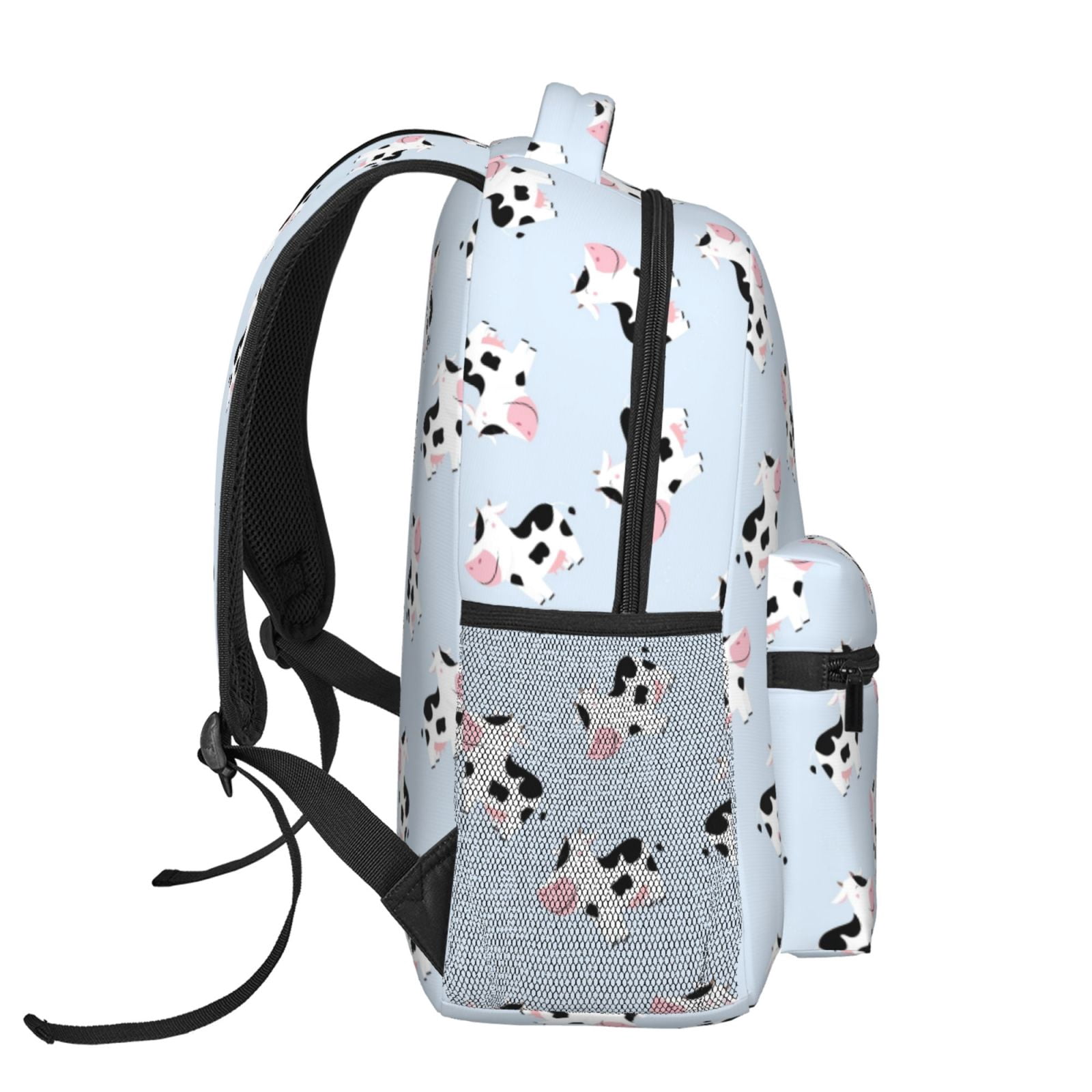 Horeoi Cute Farm Cow Print Eco-Friendly Lightweight Student Backpack for School Travel - Ergonomic Padded Laptop Compartment & Multi-Pocket Design