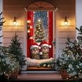 thumbnail image 4 of Beautynvta Christmas Door Cover, 35''x71'' Christmas Tree Cats Hanging Banner Decoration Front Door Backdrop Window Cover for Home Wall Indoor Party Decorations, 4 of 6