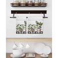 thumbnail image 3 of Spring Kitchen Dish Towels for Drying Dishes Set of 2, Farmhouse Pots Plant Leaves Wood Plank Black Plaid Waffle Weave Microfiber Hand Tea Bathroom Towels Quick Dry & Absorbent Towel 15.7x23.6, 3 of 7