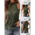 thumbnail image 7 of SLADYGLO Women Chic Halter-Neck Lace Hollow Out Tank Top, 7 of 7