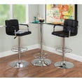 thumbnail image 5 of Pemberly Row Coastal Metal and Glass Pub Table in Chrome, 5 of 11
