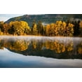 thumbnail image 2 of Duval, Richard 32x23 White Modern Wood Framed Museum Art Print Titled - Washington State-Cle Elum Fall color by a pond in Central Washington, 2 of 4