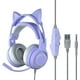 thumbnail image 2 of Auriculares con orejas de gato, reducció de ruido, lindas orejas de gato extraíbles, auriculares envueltos para juegos para pc, 2 of 7